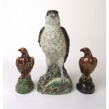 A Beswick Peter Thompson Osprey whisky bottle together with two miniature Beswick whisky bottles