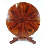 A Regency flame mahogany breakfast table,