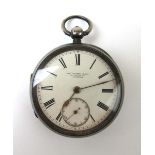 An Edwardian silver fusee pocket watch by Thomas Russell & Sons,