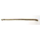 A 9ct yellow gold mesh link style bracelet. Approx weight 10.1g, l. 18.