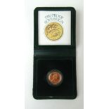 A Queen Elizabeth II proof full sovereign dated 1980