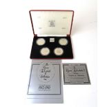 A Royal Mint Queen Elizabeth II silver proof crown collection with booklet and COA
