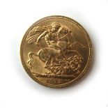 A George V full sovereign dated 1912
