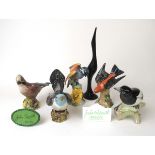 A collection of Beswick items to include a Jay (No.2417), Chickadee (No.929), Tanager (No.