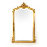 A 19th century French giltwood mirror,