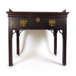A George III mahogany freestanding architect's table,