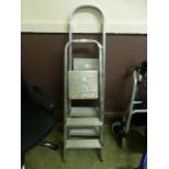 Two pairs of aluminium step ladders