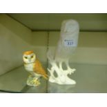 A Beswick model of an owl together with a Goebel model of an owl