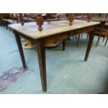 A mid-20th century country style table with single drawer