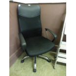 A modern black executive chair