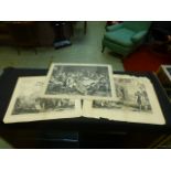 After William Hogarth (1697-1764), 'France Plate 1st' and 'England Plate 2nd', engraving,