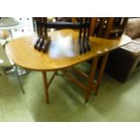 A modern drop leaf table