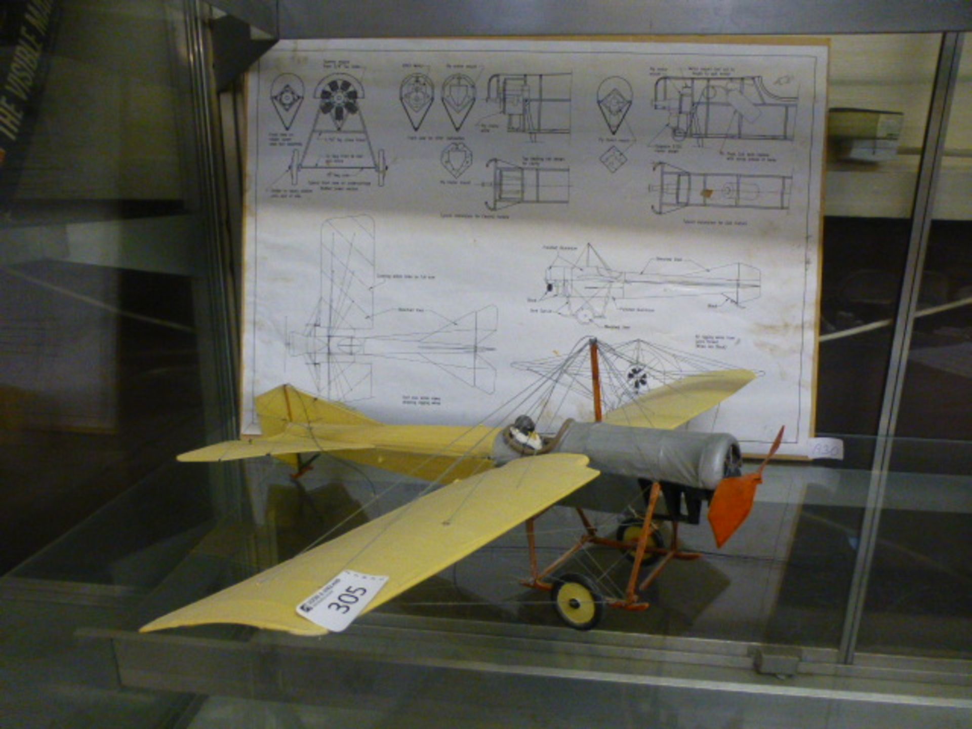 A hand crafted airplane with instructions