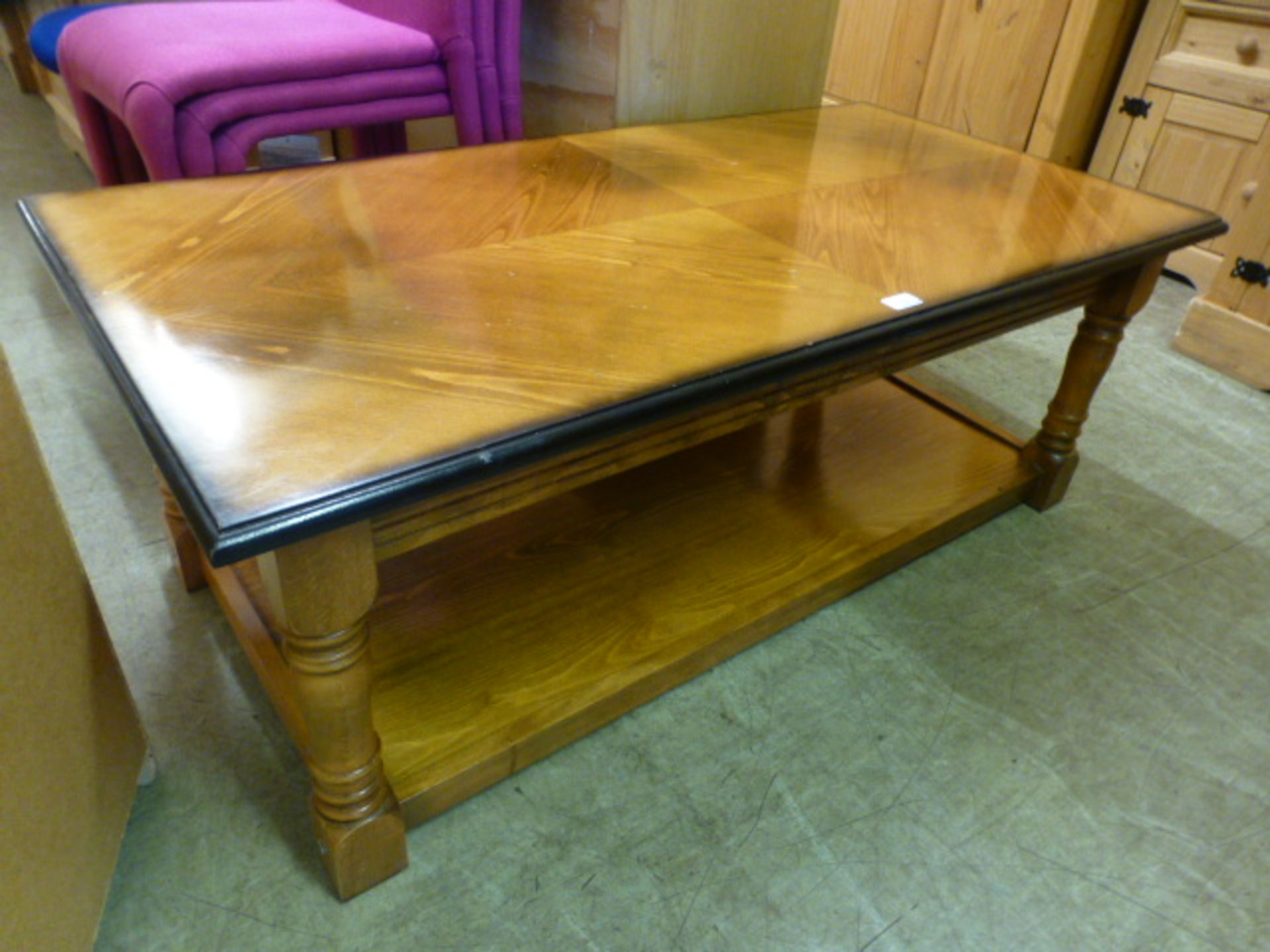 A modern beech coffee table,