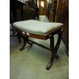 A Victorian style cross membered stool