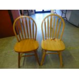 A pair of kitchen chairs