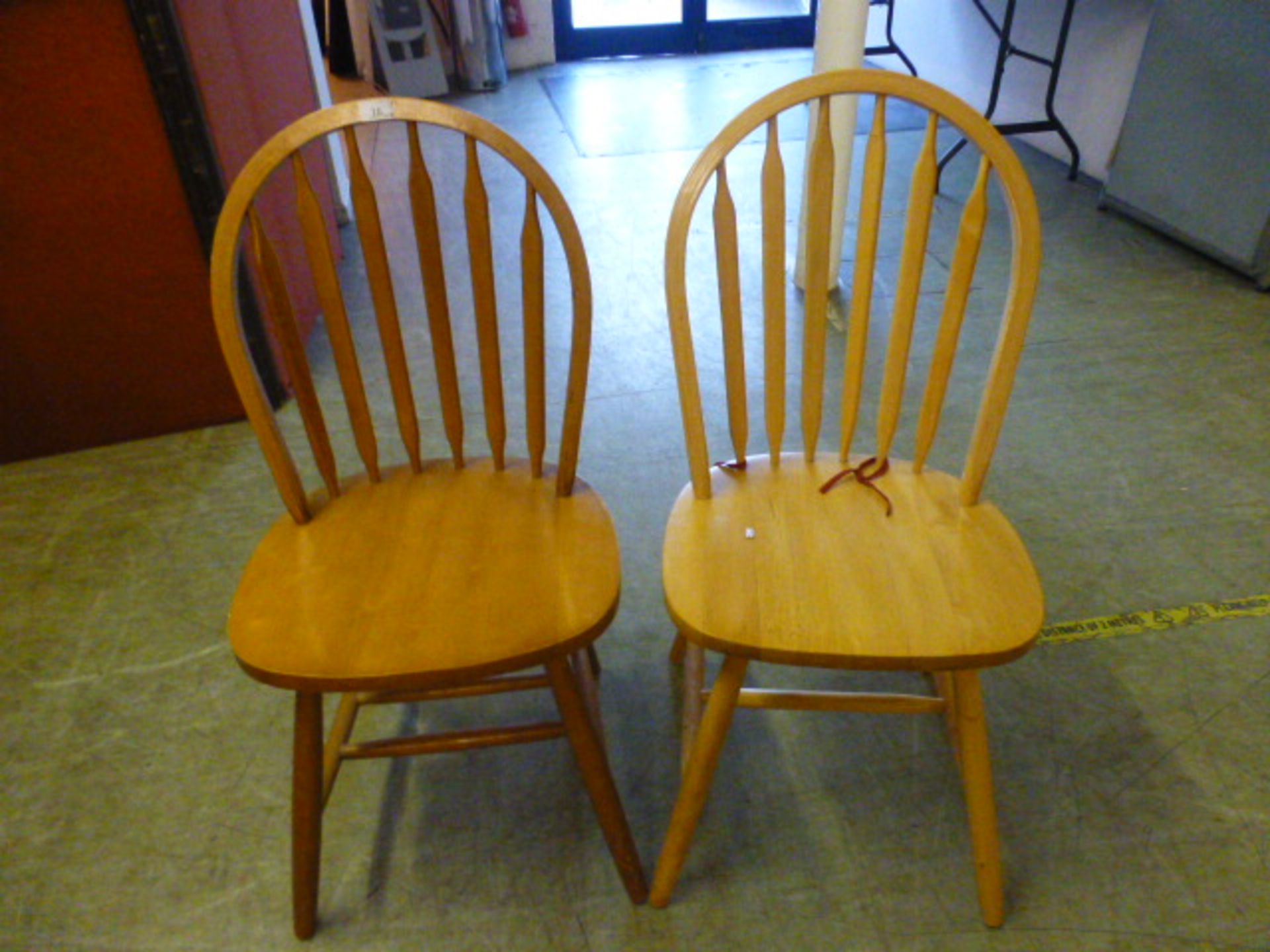 A pair of kitchen chairs