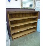 A waxed pine bookcase