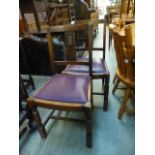 A pair of mid-20th century beech dinning chairs