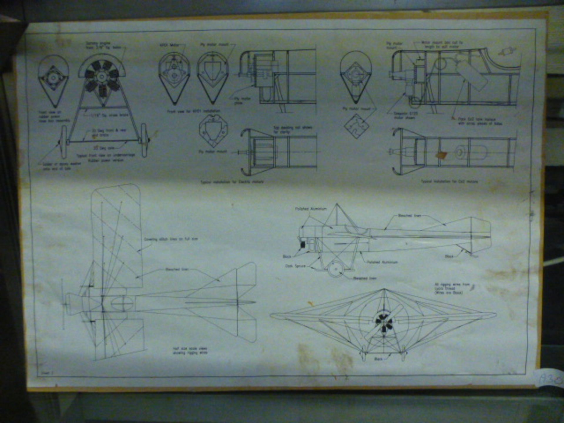 A hand crafted airplane with instructions - Image 2 of 2