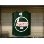 An oval Castrol petrol can