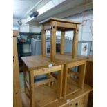 Three pine occasional tables