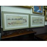 A pair of framed and glazed Chinese paintings on silk of processions CONDITION REPORT: