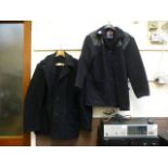 Two navy blue donkey jackets