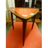 A mid 20th century teak Formica topped occasional table