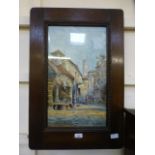 An oak framed and glazed print of Florence