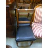 A pair of Edwardian walnut dining chairs
