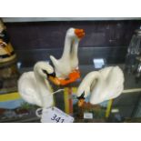 A Beswick model of a Swan with head down (No.