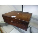 A Victorian mahogany work box