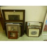 A large selection of framed and unframed photographs, prints etc.