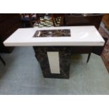 A modern Italian style marble consul table