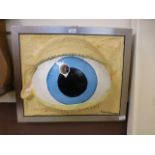 A modern artwork of an eye,