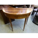 A gonalco alves and tulipwood banded fold over games table