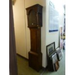A 19th century oak long case clock case (no movement)