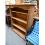 A modern pine bookcase