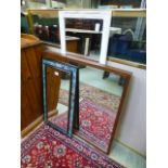 Three assorted wall mirrors