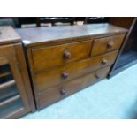 A 19th century scumbled chest of two short over two long drawers