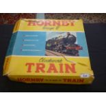 An early Hornby O gauge clockwork train set No.