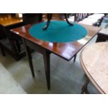 A 19th century mahogany games table,