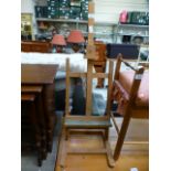 A beech desk standing artists easel