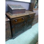 An oak sideboard,