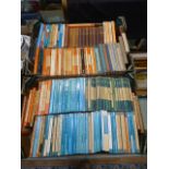Two trays of mainly Penguin books