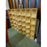 A selection of seven sycamore effect corner units