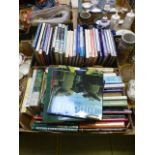 Two trays of hardback reference books to include gardening