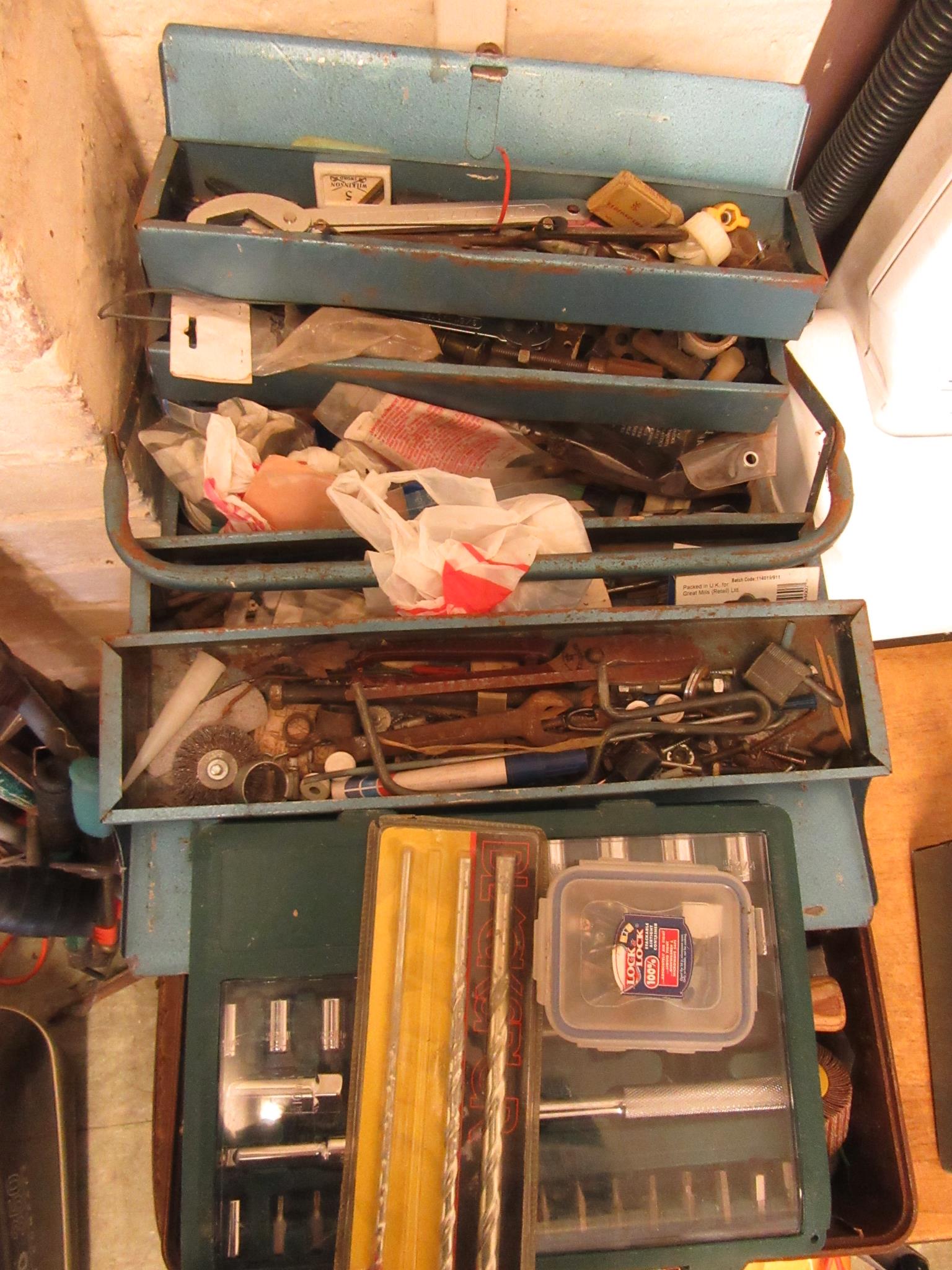 Two cantilever toolboxes with contents along with socket set etc. - Image 2 of 2