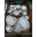 Two trays of ceramic tableware to include Royal Worcester Evesham and Wedgwood CONDITION